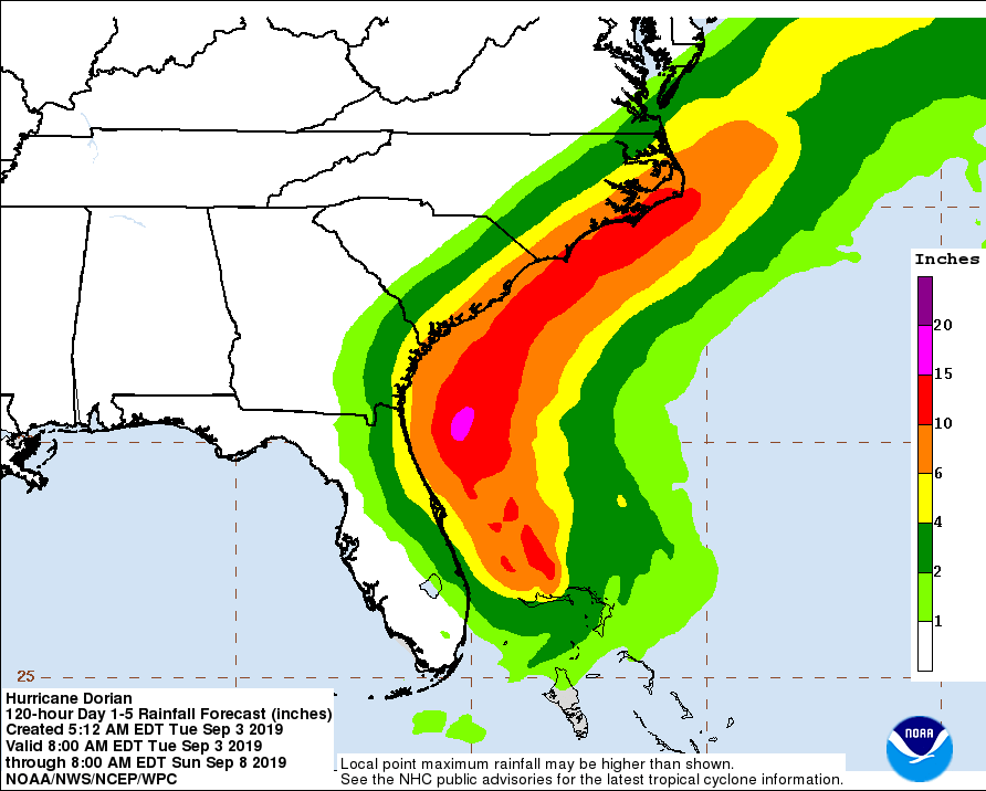 Image of predicted rainfall