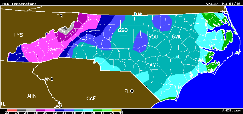 temperature map