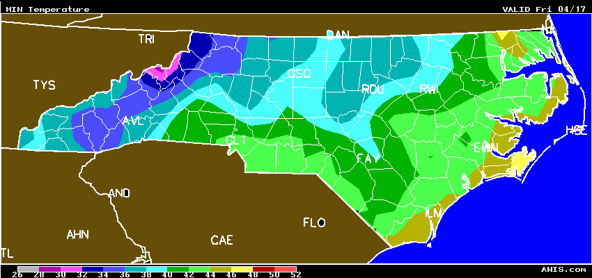 temperature map