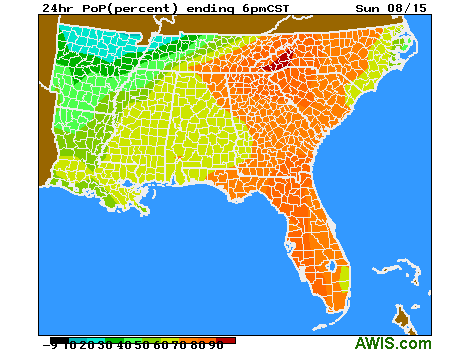 Temperature heat map