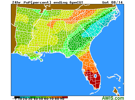 Temperature heat map